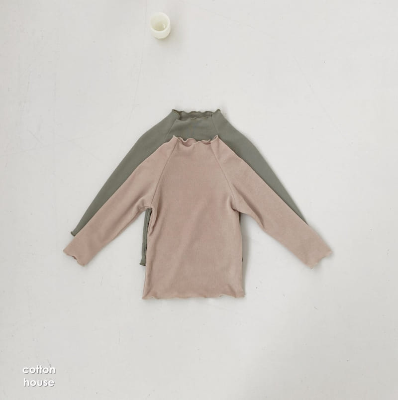 COTTON HOUSE - Korean Children Fashion - #Kfashion4kids - Raglan Half Turtleneck Tee - 5