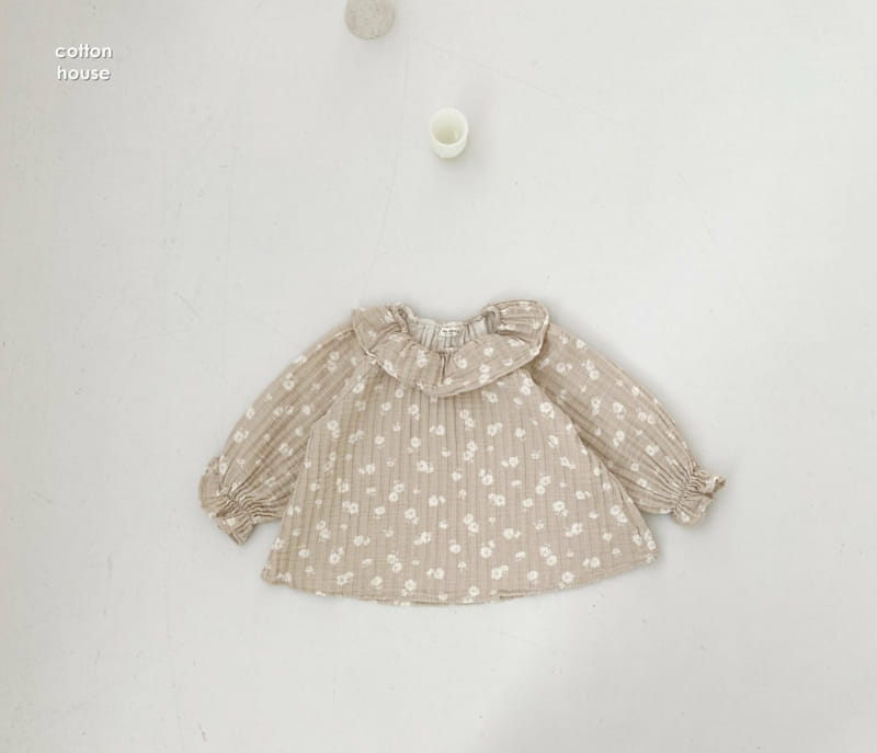 COTTON HOUSE - Korean Children Fashion - #Kfashion4kids - Frill Neck Blouse - 3