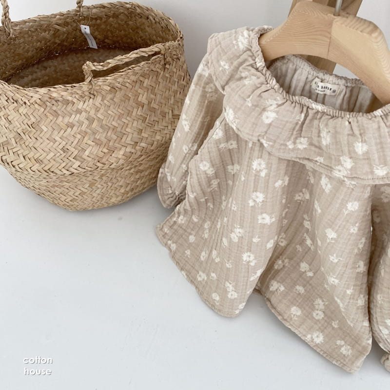 COTTON HOUSE - Korean Children Fashion - #Kfashion4kids - Frill Neck Blouse - 7