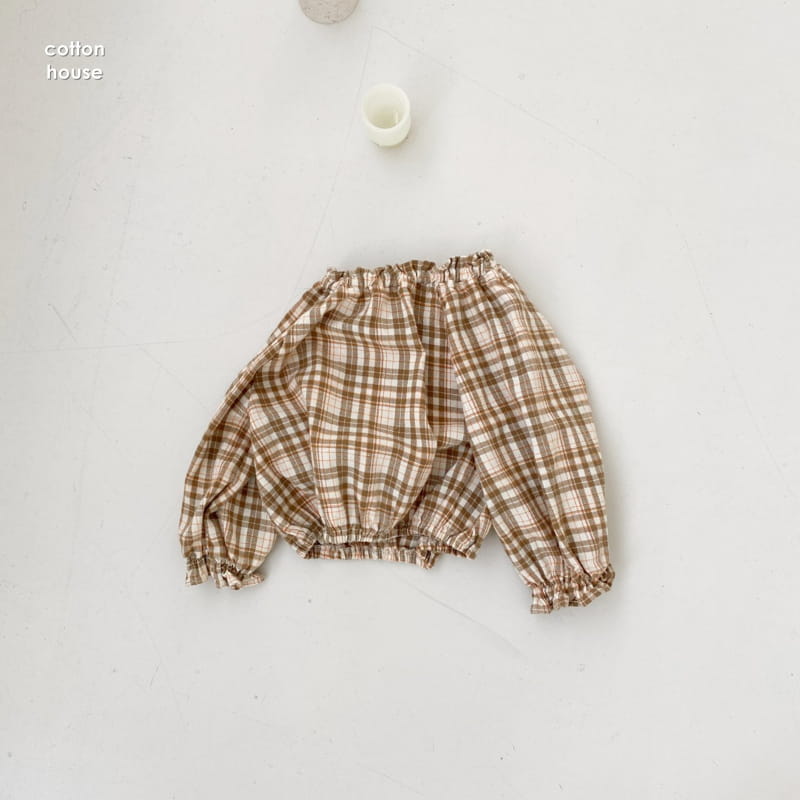 COTTON HOUSE - Korean Children Fashion - #Kfashion4kids - Check Banding Blouse - 10