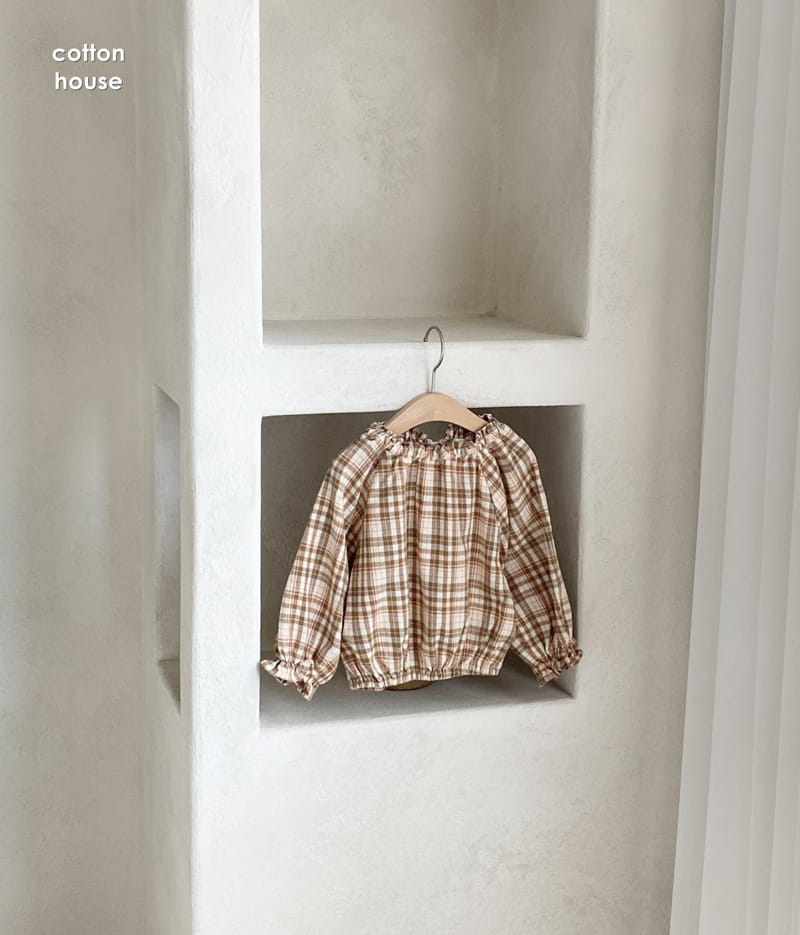 COTTON HOUSE - Korean Children Fashion - #Kfashion4kids - Check Banding Blouse - 3