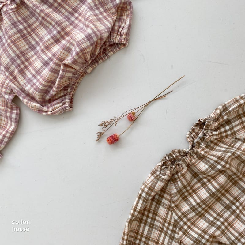 COTTON HOUSE - Korean Children Fashion - #Kfashion4kids - Check Banding Blouse - 8