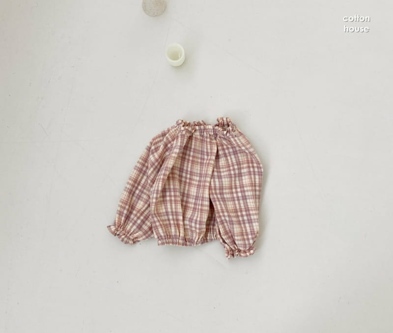 COTTON HOUSE - Korean Children Fashion - #Kfashion4kids - Check Banding Blouse - 9