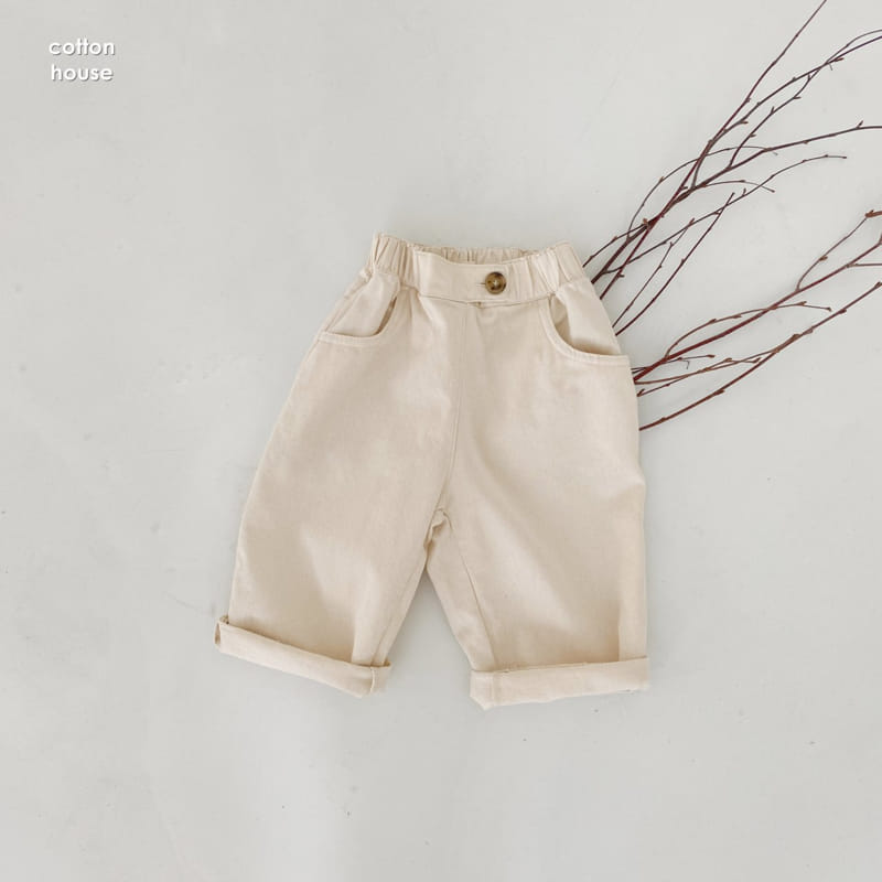 COTTON HOUSE - Korean Children Fashion - #Kfashion4kids - Twill Half Baggy Pants - 10