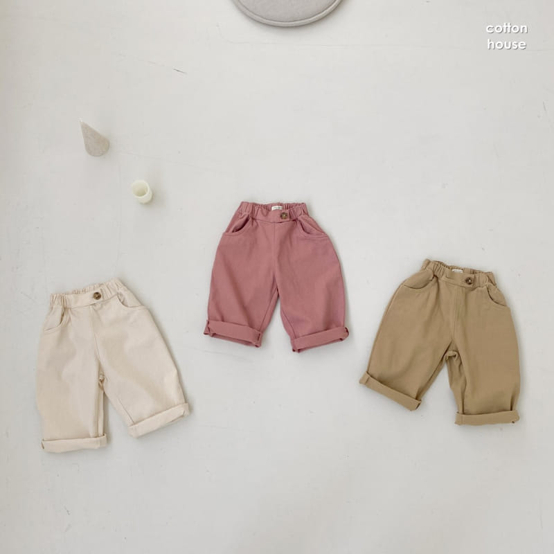 COTTON HOUSE - Korean Children Fashion - #Kfashion4kids - Twill Half Baggy Pants - 8