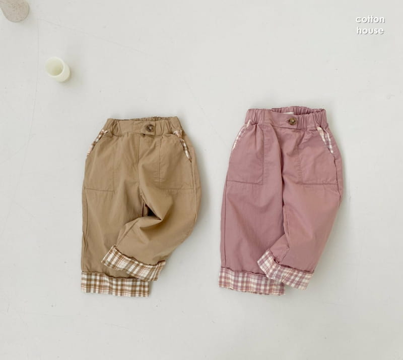 COTTON HOUSE - Korean Children Fashion - #Kfashion4kids - Check Straight Pants