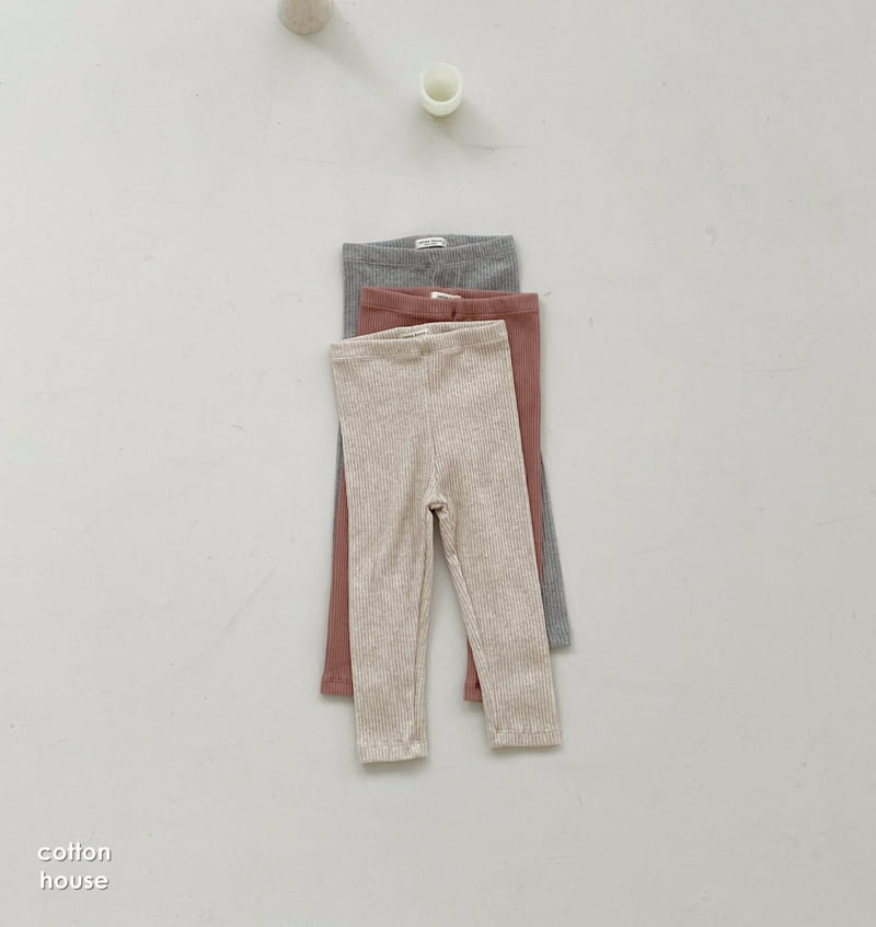 COTTON HOUSE - Korean Children Fashion - #Kfashion4kids - Rib Leggings - 3