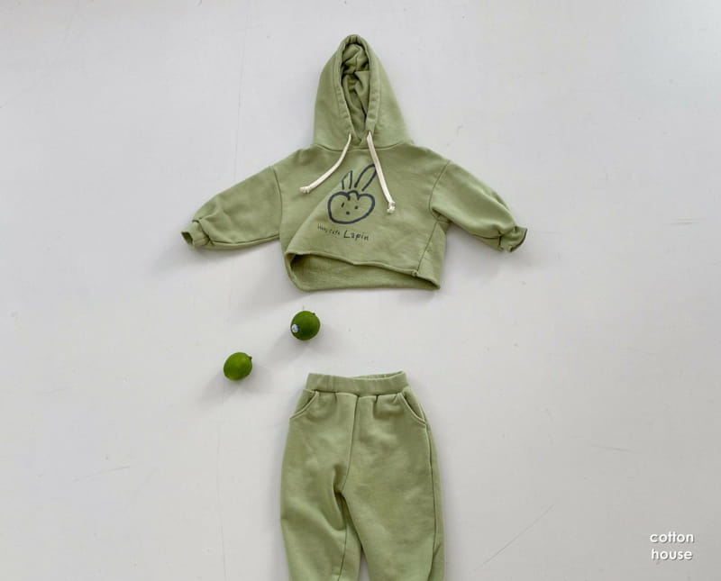 COTTON HOUSE - Korean Children Fashion - #Kfashion4kids - Bunny Hood Top Bottom Set - 4