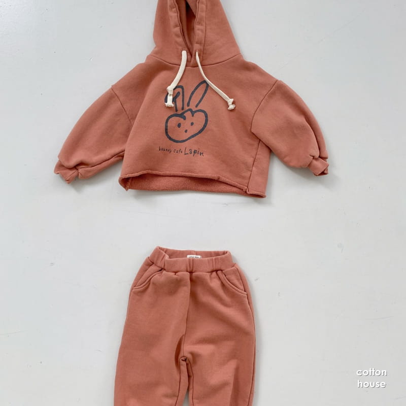 COTTON HOUSE - Korean Children Fashion - #Kfashion4kids - Bunny Hood Top Bottom Set - 5