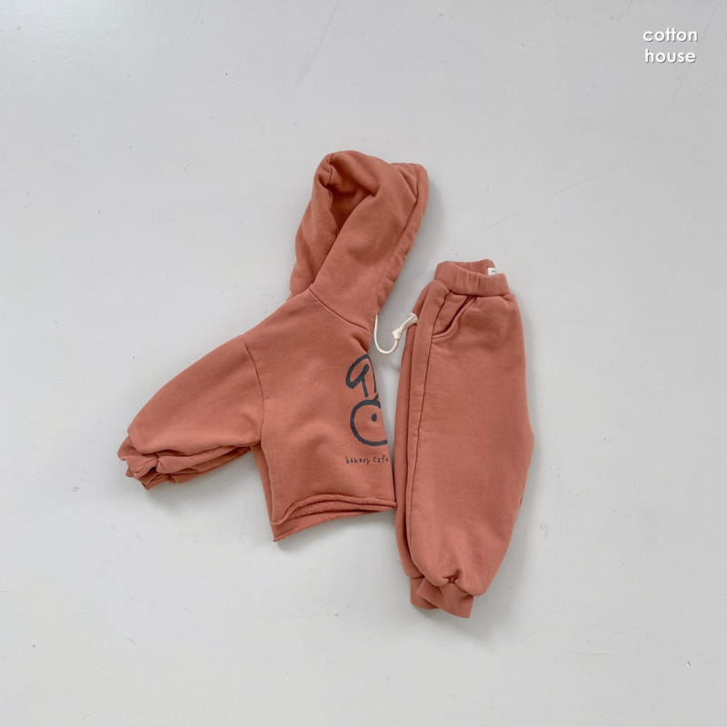 COTTON HOUSE - Korean Children Fashion - #Kfashion4kids - Bunny Hood Top Bottom Set - 9