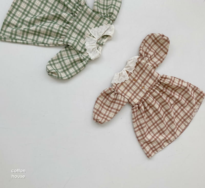COTTON HOUSE - Korean Children Fashion - #Kfashion4kids - Lace Collar One-piece - 10