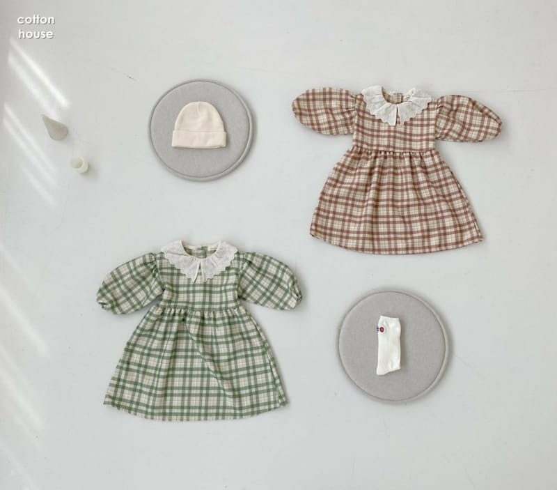 COTTON HOUSE - Korean Children Fashion - #Kfashion4kids - Lace Collar One-piece - 11