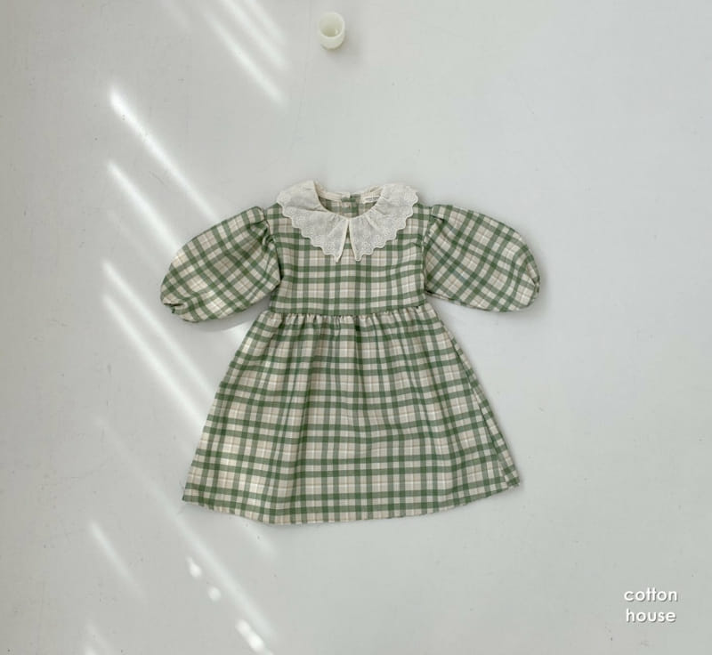 COTTON HOUSE - Korean Children Fashion - #Kfashion4kids - Lace Collar One-piece - 4