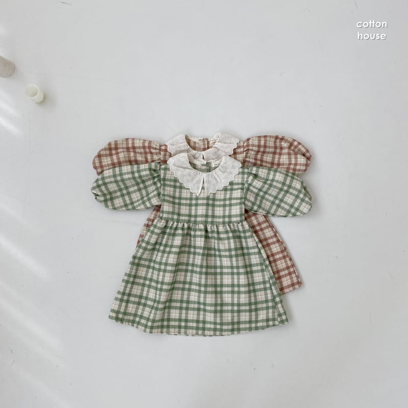 COTTON HOUSE - Korean Children Fashion - #Kfashion4kids - Lace Collar One-piece - 7