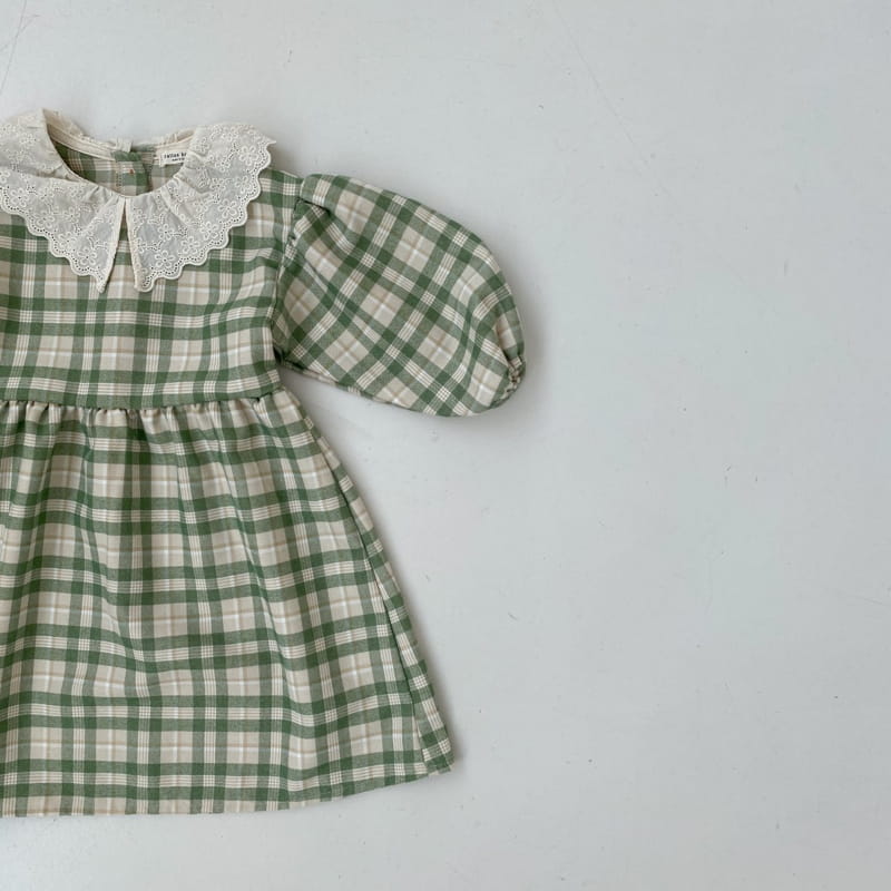 COTTON HOUSE - Korean Children Fashion - #Kfashion4kids - Lace Collar One-piece - 9