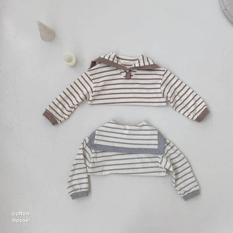 COTTON HOUSE - Korean Children Fashion - #Kfashion4kids - Sailor Stripe Tee