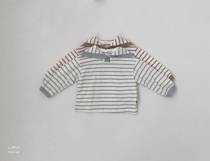 COTTON HOUSE - Korean Children Fashion - #Kfashion4kids - Sailor Stripe Tee - 3