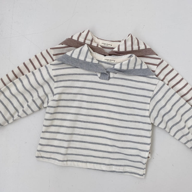 COTTON HOUSE - Korean Children Fashion - #Kfashion4kids - Sailor Stripe Tee - 5