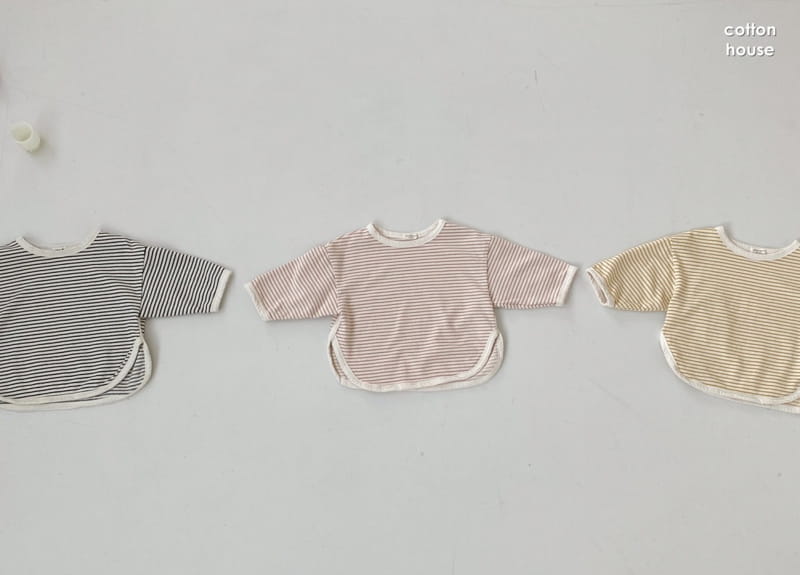 COTTON HOUSE - Korean Children Fashion - #Kfashion4kids - Stripe Piping Tee - 2