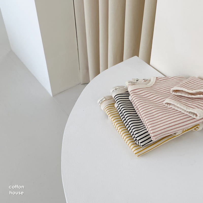 COTTON HOUSE - Korean Children Fashion - #Kfashion4kids - Stripe Piping Tee - 5