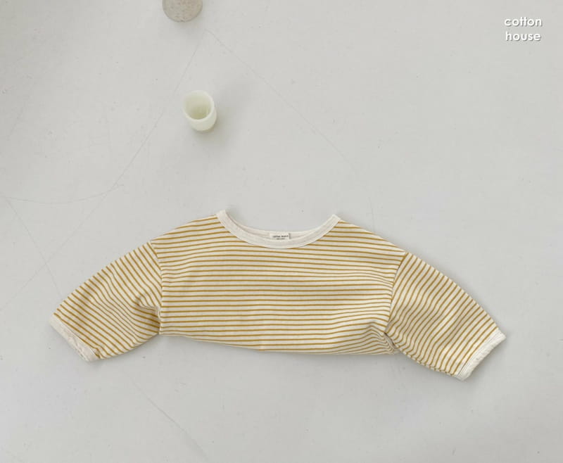 COTTON HOUSE - Korean Children Fashion - #Kfashion4kids - Stripe Piping Tee - 8