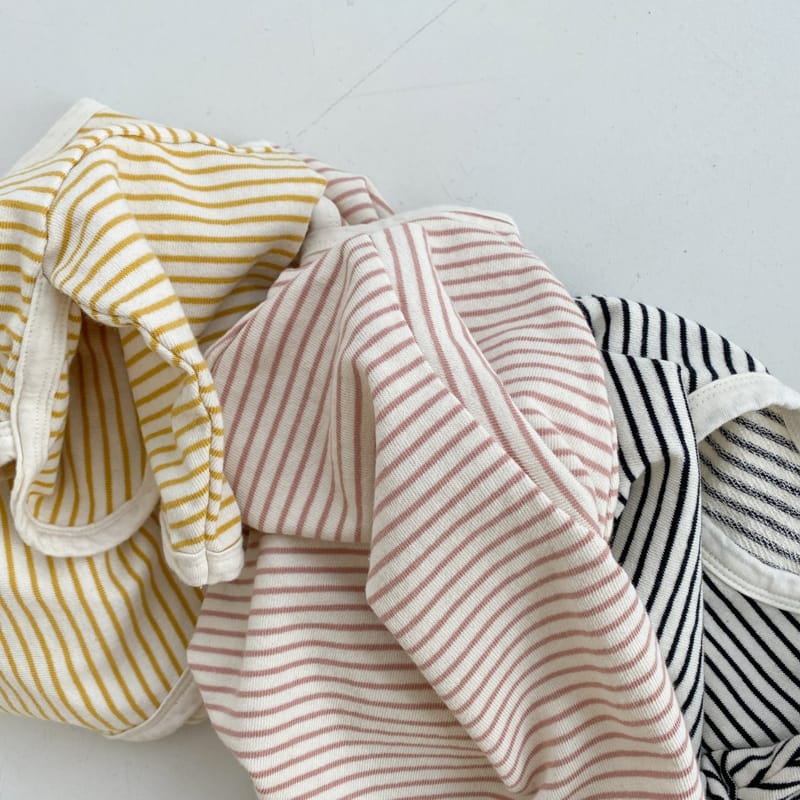 COTTON HOUSE - Korean Children Fashion - #Kfashion4kids - Stripe Piping Tee - 9