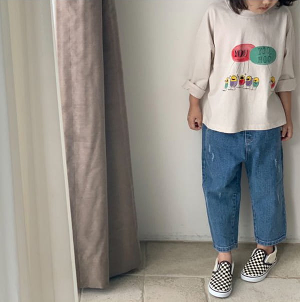 CREAM BBANG - Korean Children Fashion - #Kfashion4kids - Dizel Basic Denim Baggy Pants - 6