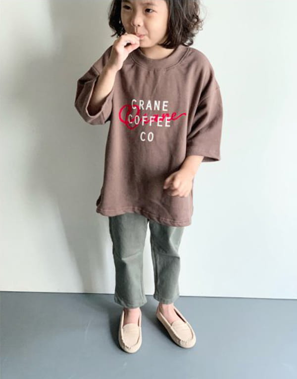 CREAM BBANG - Korean Children Fashion - #Kfashion4kids - Coffe Boxy Tee - 10