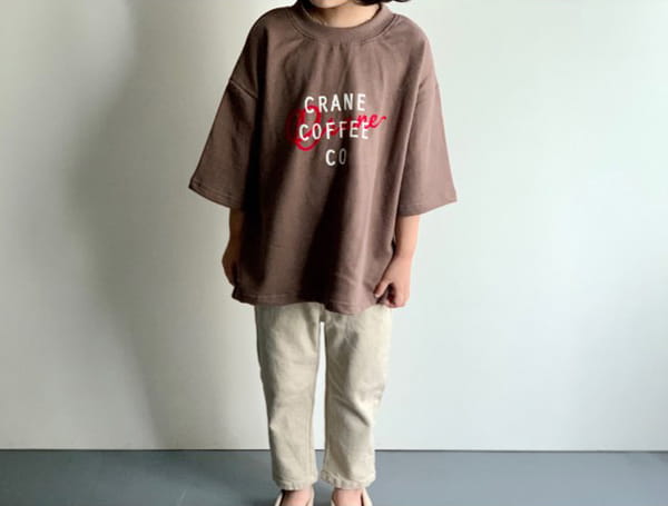 CREAM BBANG - Korean Children Fashion - #Kfashion4kids - Coffe Boxy Tee - 12