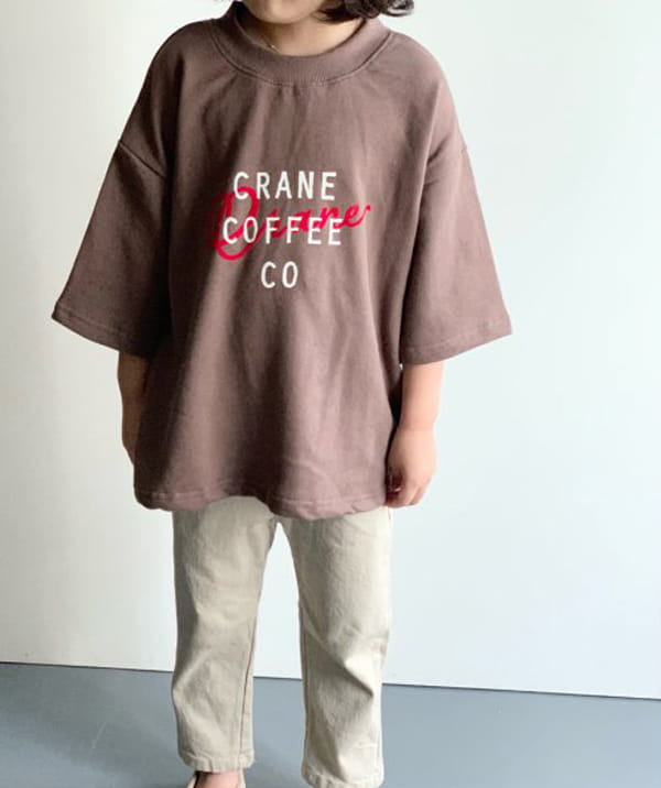CREAM BBANG - Korean Children Fashion - #Kfashion4kids - Coffe Boxy Tee - 3