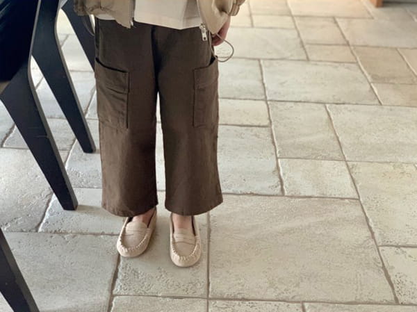 CREAM BBANG - Korean Children Fashion - #Kfashion4kids - Cotton Pocket Wide Pants - 5
