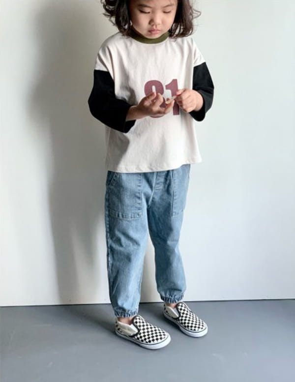 CREAM BBANG - Korean Children Fashion - #Kfashion4kids - Denim Jogger Pants - 5