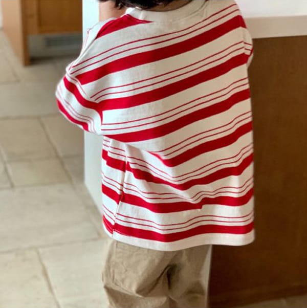 CREAM BBANG - Korean Children Fashion - #Kfashion4kids - Multi Stripe Tee - 6