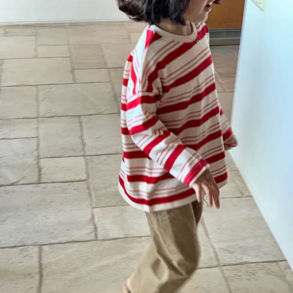CREAM BBANG - Korean Children Fashion - #Kfashion4kids - Multi Stripe Tee - 8