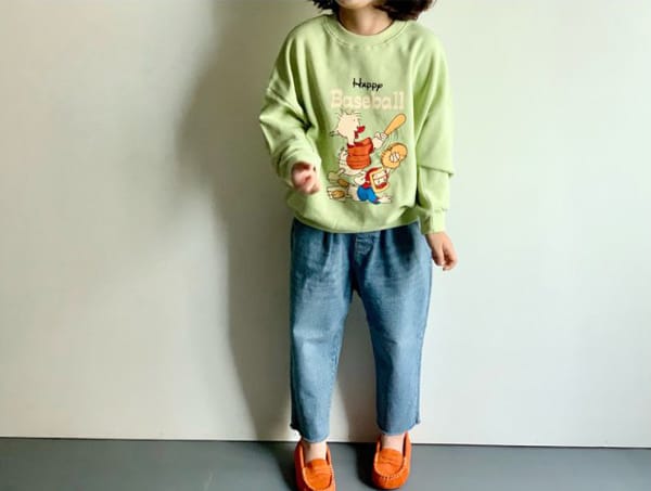 CREAM BBANG - Korean Children Fashion - #Kfashion4kids - Bottom Cutting Denim Baggy Pants - 7