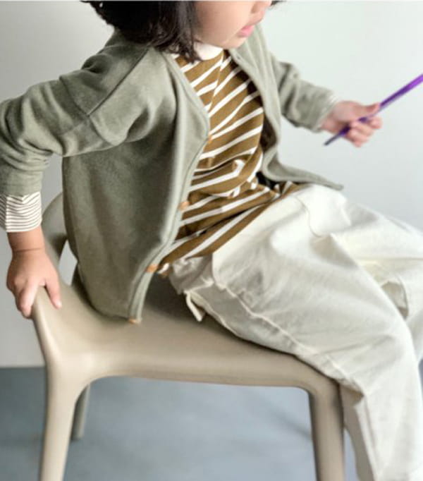 CREAM BBANG - Korean Children Fashion - #Kfashion4kids - Dawny Round Cardigan
