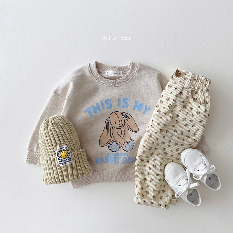 DAILY BEBE - Korean Children Fashion - #Kfashion4kids - Rabbit Sweatshirt - 6