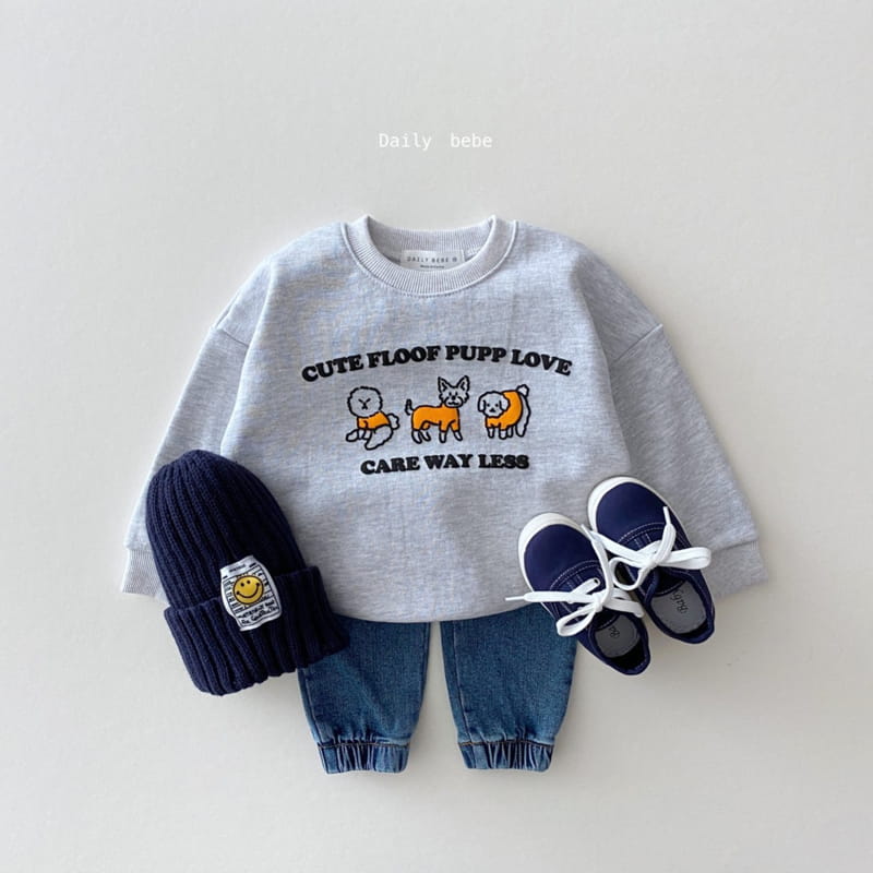 DAILY BEBE - Korean Children Fashion - #Kfashion4kids - Puppy Sweatshirt - 6