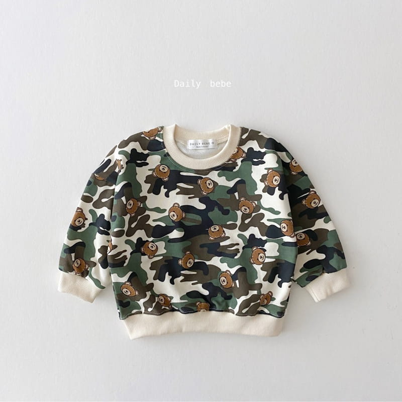 DAILY BEBE - Korean Children Fashion - #Kfashion4kids - Military Bear Sweatshirt - 2