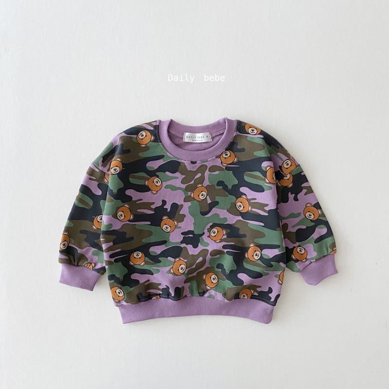 DAILY BEBE - Korean Children Fashion - #Kfashion4kids - Military Bear Sweatshirt - 3