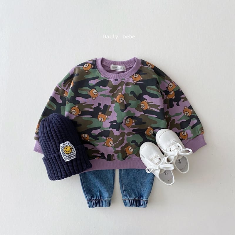 DAILY BEBE - Korean Children Fashion - #Kfashion4kids - Military Bear Sweatshirt - 5