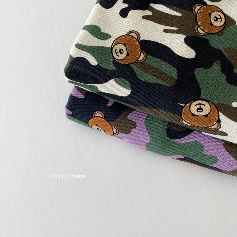 DAILY BEBE - Korean Children Fashion - #Kfashion4kids - Military Bear Sweatshirt - 8