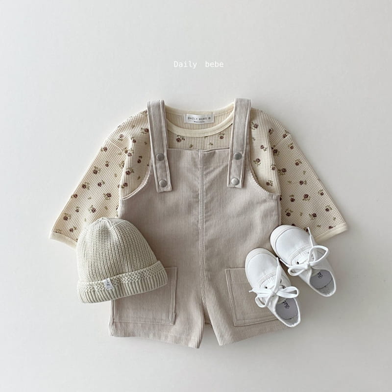 DAILY BEBE - Korean Children Fashion - #Kfashion4kids - Waffle Print Tee - 4