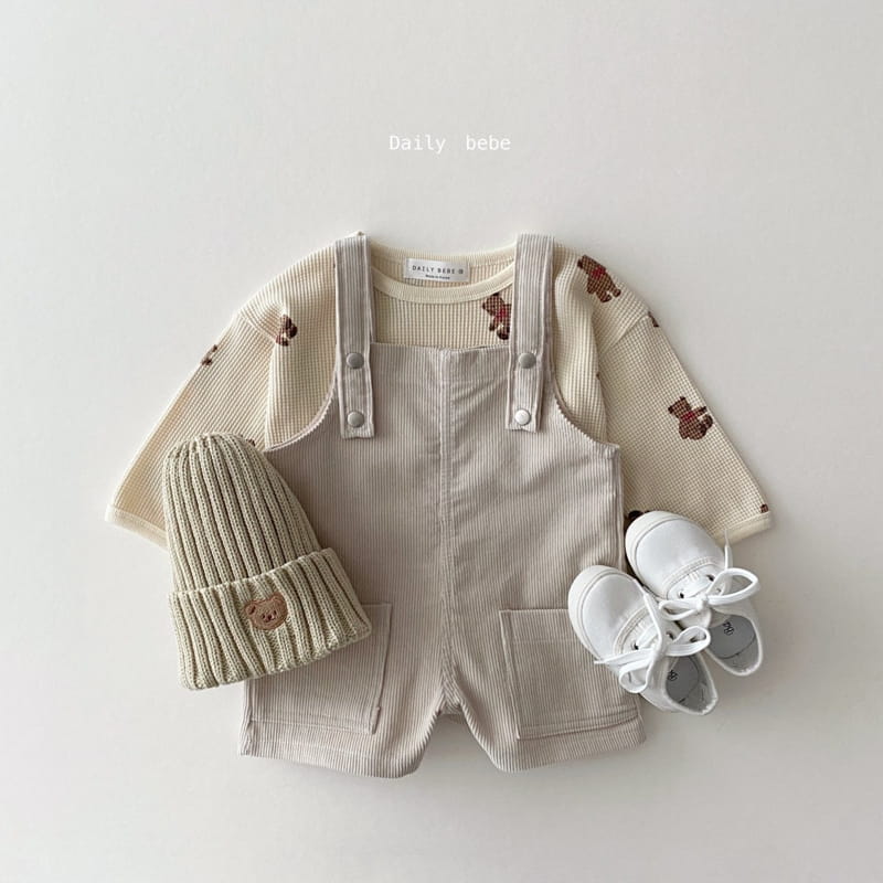 DAILY BEBE - Korean Children Fashion - #Kfashion4kids - Waffle Print Tee - 8