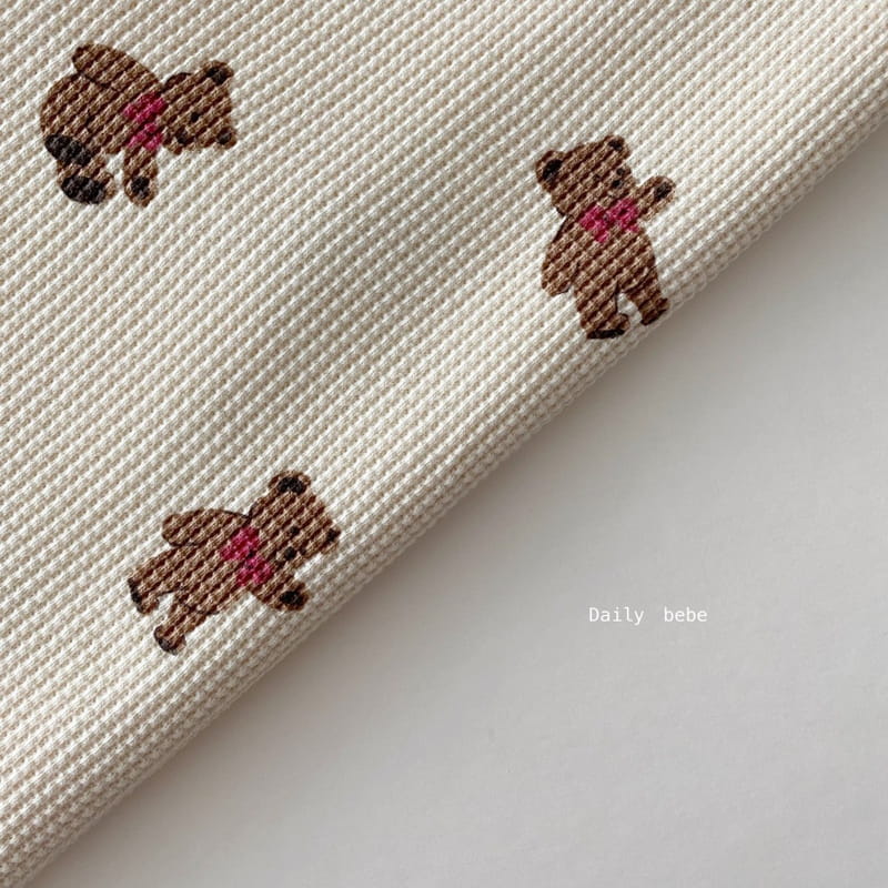 DAILY BEBE - Korean Children Fashion - #Kfashion4kids - Waffle Print Tee - 9