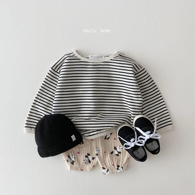 DAILY BEBE - Korean Children Fashion - #Kfashion4kids - Piping Tee - 10