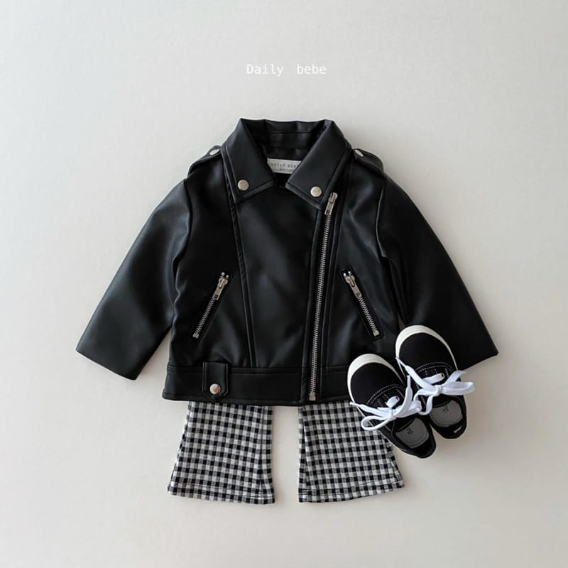 DAILY BEBE - Korean Children Fashion - #Kfashion4kids - Rider Jacket - 3