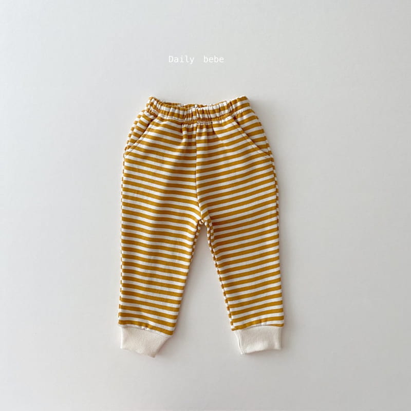 DAILY BEBE - Korean Children Fashion - #Kfashion4kids - Stripe Hood Top Bottom Set - 4