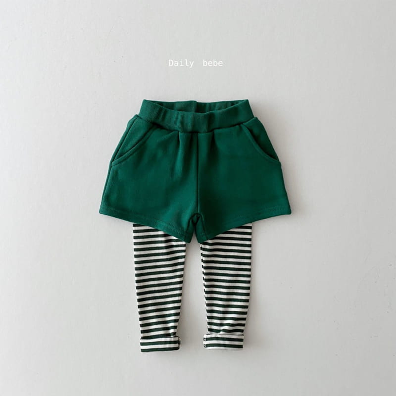DAILY BEBE - Korean Children Fashion - #Kfashion4kids - Top & Short Leggings Set - 5