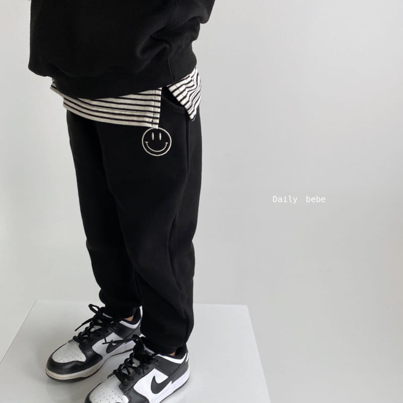 DAILY BEBE - Korean Children Fashion - #Kfashion4kids - Smile Embroidery Top Bottom Set - 7